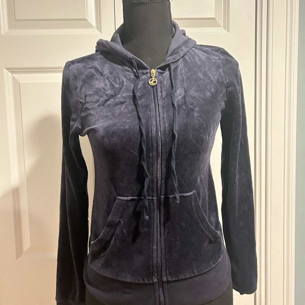 Juicy Couture Women's Navy Blue Hooded Jacket